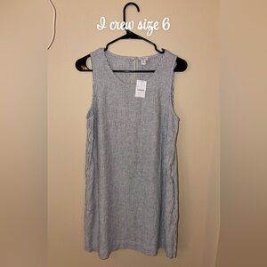 J. Crew Blue and White Striped Mini Dress